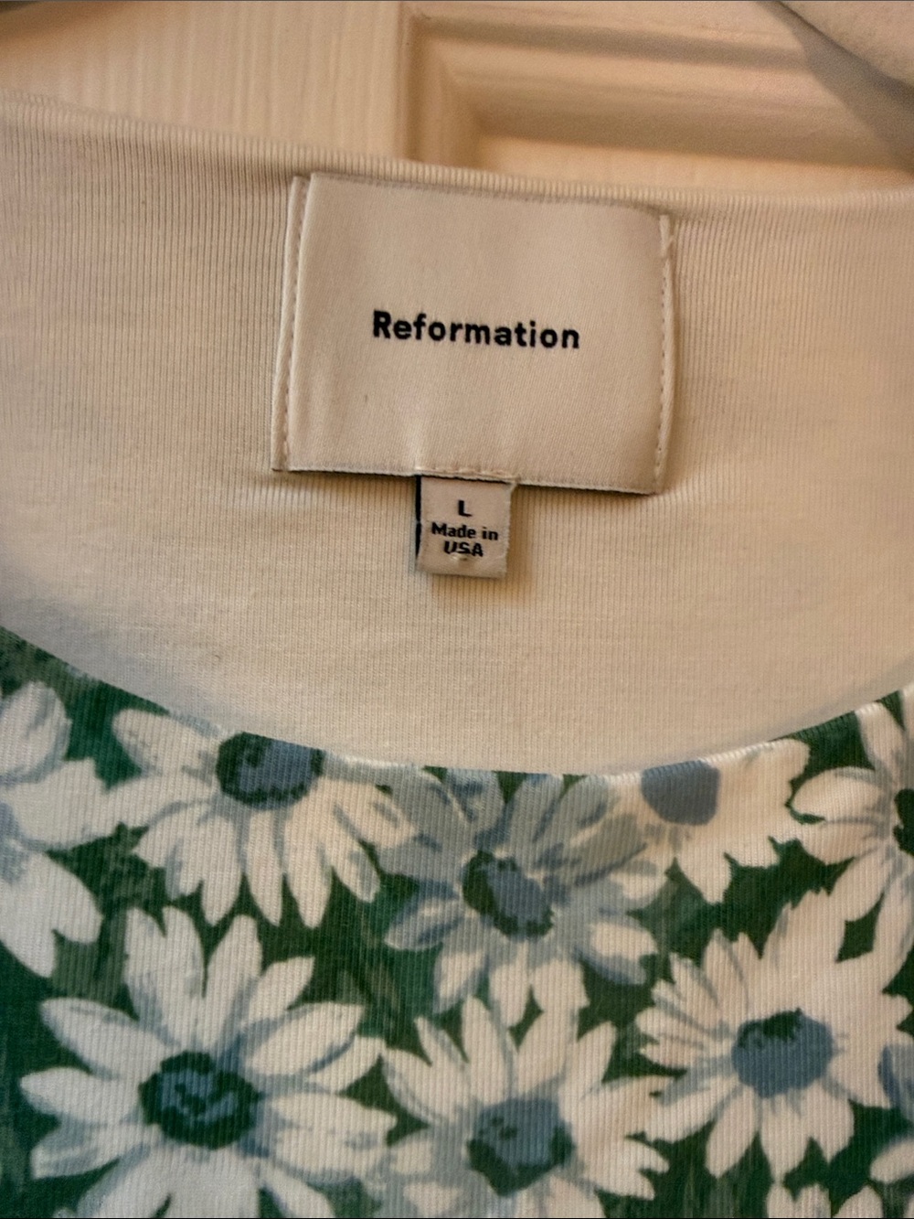 Reformation Brand size L Daisy Printed stretchy mini dress - Picture 2 of 5